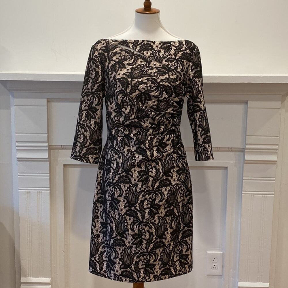 Cocktail Dress 12 Semi Formal Large Classic Kay Unger New York Elegant Evening - Picture 3 of 11